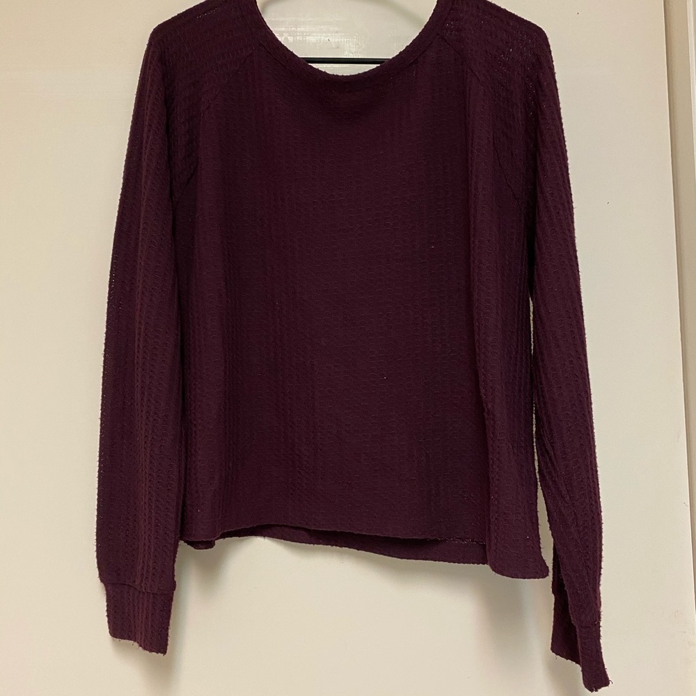 Forever 21 Maroon Long Sleeved Sweater